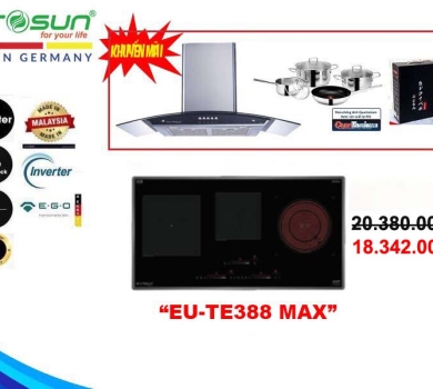 COMBO BẾP ĐIỆN TỪ 3 VÙNG NẤU EUROSUN EU-TE388MAX