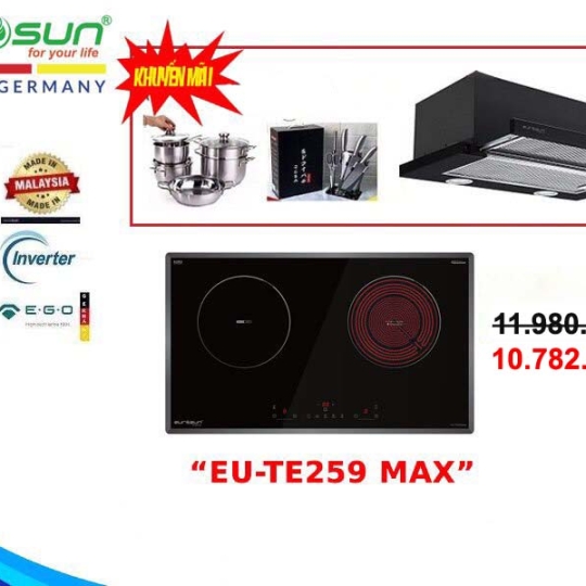 COMBO BẾP ĐIỆN TỪ ĐÔI EUROSUN EU-TE259MAX